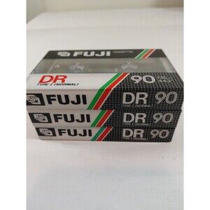 FUJI DR C-90 Type I Normal Blank Cassette Tape 3pk
